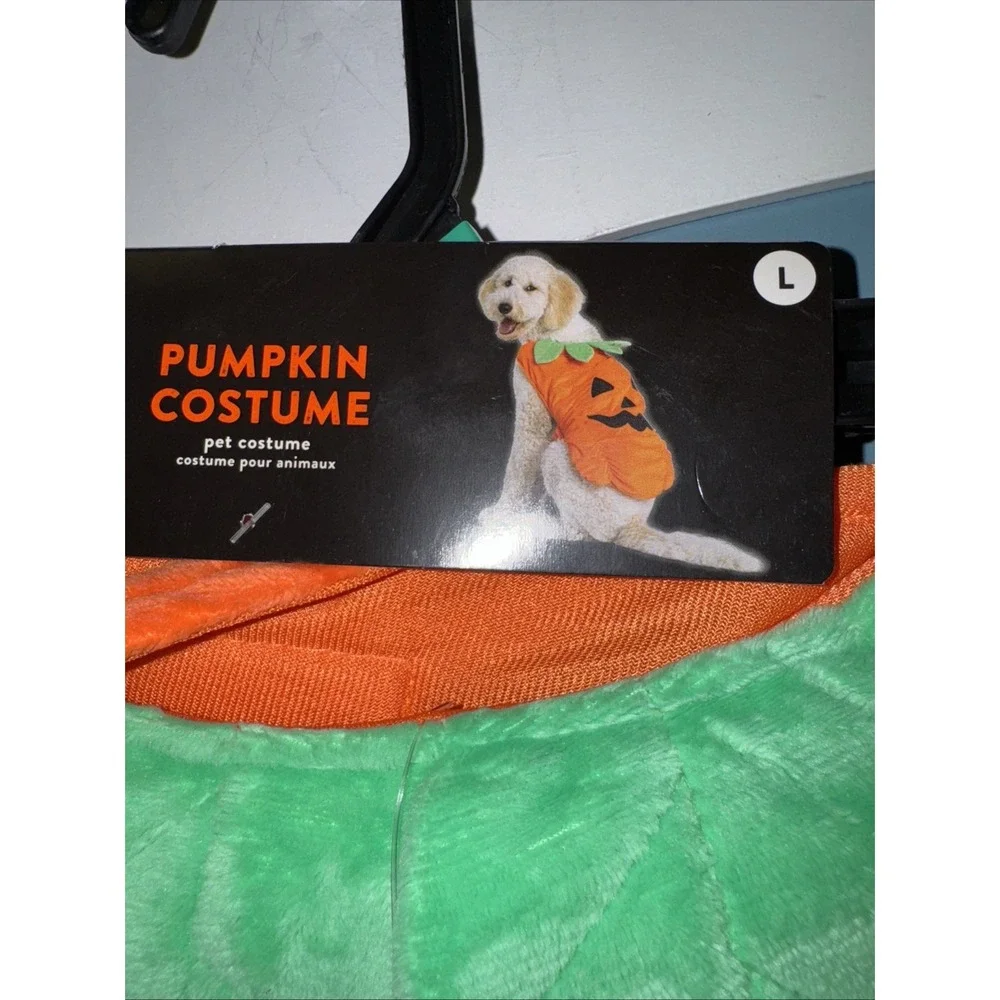 NEW Thrills N Chills Pet Dog Plush Costume size L  Jack o‎ lantern Pumpkin